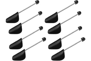 BAMBOOPACK 4 pares de zapatos de plástico negro para árbol de zapatos moldeadores portátiles de soporte para hombres zapatos de apoyo ajustable soporte de resorte moldeador para mantener los zapatos en forma,