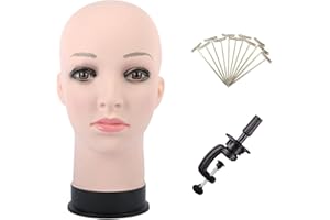 ‎BEYOND YOUR THOUGHTS PVC Mannequin Kopf Modellkopf Ständer für Perücke und Toupee Display im Schaufenster Schminkkopf Perückenkopf Perücke Einnähen