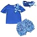 TiaoBug Baby Girls Outfits Bowknot Top T-Shirt Shorts Pants with Headband Clothing Set 6-12 Months Blue