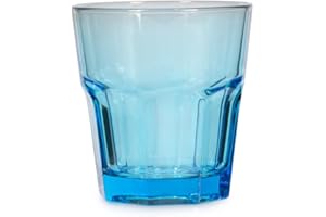 UTOPIA DEALS Pasabahce Casablanca Set 6 Bicchieri in Vetro, Azzurro, 25cl