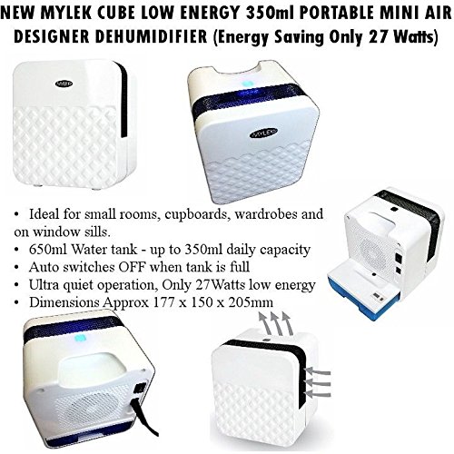 NEW MYLEK CUBE LOW ENERGY 350ml PORTABLE MINI AIR DEHUMIDIFIER