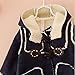 Arrowhunt Baby Girls Winter Warm Faux Fur Sherpa Duffle Hooded Coat Black