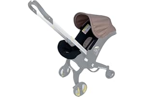 BROGTORL Ersatzstoff-Set, waschbares Sonnendach und Sitz, passend für den Kinderwagen DOONA (Khaki+Schwarz)