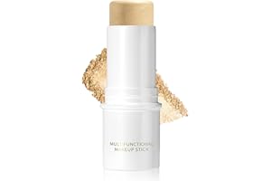 HERBENJOY Highlighter Makeup Stick, Waterproof Long Wear Blusher Highlight Contour Stick, Shimmer Moisturized Highlighter Stick Oil Control Multi Function Cream Blush Stick For Cheeks