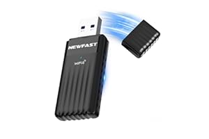 ‎NEWFAST NEWFAST 3000Mbps USB WLAN Stick for PC,Dual-Band WiFi 6 Adapter,Eingebaute High Gain Antenne,Spielen Sie Spiele Ohne Verzögerung,Mini Design für Einfaches Tragen,WLAN Adapter Only for Windows 11/10
