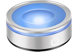 IFOLAINA LED Light Base Multicolor Show Round Stand Display Plate with Concave Top Surface Color Change for Crystal Ball