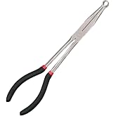 AEE&reg; Uzun Yarım Yamuk Kargaburun Olta Pensesi 28 cm &ndash; Paslanmaz &Ccedil;elik Balık&ccedil;ılık Pensesi, Kanca &Ccedil;&ouml;z&uuml;c&uuml;, Misina Kesici, Turna 