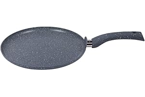Wonderchef Granite Non-Stick Dosa Tawa 30cm for Kitchen, Non-Toxic, Chemical & PFOA Free, Low-Oil Cooking, Scratch-Resistant, Gas Stove & Induction Friendly, Soft-Touch Handle, 2-Yr Warranty, Grey