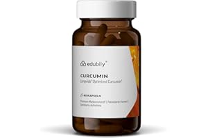 ‎EDUBILY NUTRITION edubily nutrition® Kurkuma Kapseln - Curcurmin aus dem Markenrohstoff Longvida Optimized Curcumin® - Optimale Aufnahme im Körper - Laborgeprüft - Vegan (400 mg Curcumin, 60 Kapseln)