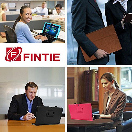 Fintie Trekstor SurfTab duo W1 Hülle Case – Slim Fit Folio Premium Kunstleder Tastatur Ständer Schutzhülle Cover Tasche mit Ständerfunktion für Trekstor SurfTab duo W1 Volks-Tablet WiFi / LTE 25,7 cm (10,1 Zoll), Grün - 6