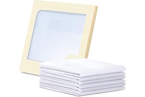 Ohuhu Pañuelos Hombre, Pañuelo Traje 100% Algodón Clásico Juego de Pañuelos de Bolsillo, Regalo para Hombre, 40 x 40 cm