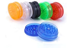 XWYDZ 6-Piece Herb Grinder Set - Colorful Plastic 4-Layer Non-Stick Spice Crusher, Compact Travel Grinders for Kitchen & Outdoor (Odor-Proof/Easy Clean)