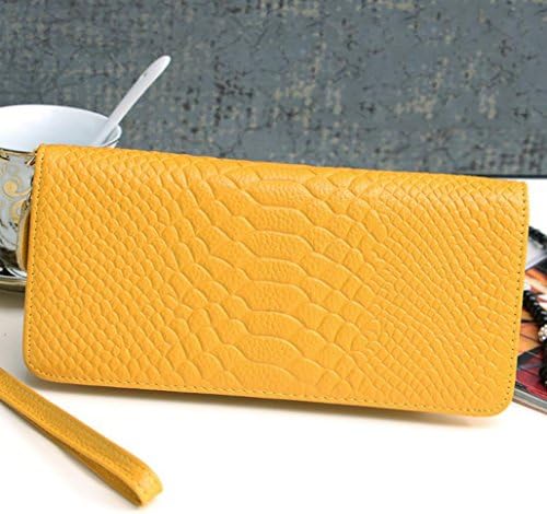 Women's leather wallet snakeskin wallet cowhide coin purse multicolor clutch bag color zipper bag wallet 7 Color , 3