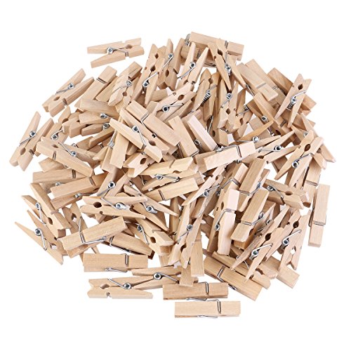 ULTNICE 3.5 cm Mini Holz Wäscheklammer Foto Handwerk Clips – 100pcs - 7