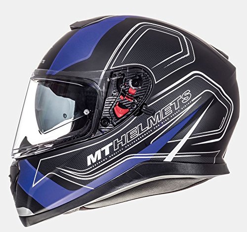 MT - Casco Integral Thunder 3 SV TRACE Negro Azul Mate (XS)