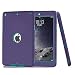 Produktbild TKOOFN iPad Air Hülle - PC + Silikon Schutzhülle Gehäuse Back Cover Case + Displayschutzfolie Reinigungstuch Touch Pen für iPad Air / iPad 5 (Lila, iPad Air)