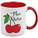 Produktbild Obst Kirsche Mon Cheri mein Liebling rot behandeln Kaffeebecher weiß-rot eine Standardgröße