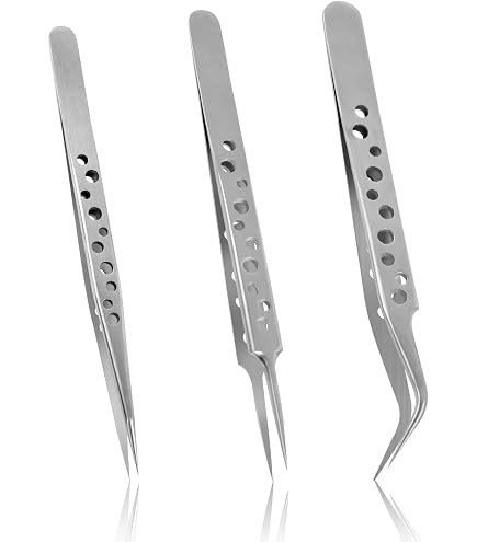Lot De 11 Pinces De Précision Anti-statiques En Acier Inoxydable - Neuf