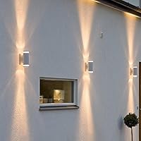 Heimwerker Lampen Licht Aussenwandleuchte Aluminium Weiss Gu10