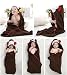 DINGANG® Soft Hooded Cotton Baby Bath Towel Wrap,100% Cotton, 90cm x 90cm