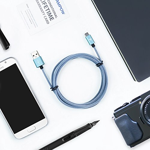 C ble Micro USB Chargeur Samsung 2m 6 5ft Rampow - GARANTIE A VIE - Charge Synchro Rapide - C ble USB Nylon en Filet 2 4A pour Samsung S7 S6 Wiko reviews C ble Micro USB Chargeur Samsung 2m 6 5ft Rampow - GARANTIE A VIE - Charge Synchro Rapide - C ble USB Nylon en Filet 2 4A pour Samsung S7 S6 Wiko