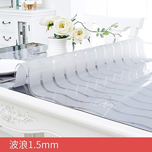 Soft Glass Pvc Waterproof And Oil Proof Cloth Ironing Mat Disposable Plastic Transparent Tablecloth,Wave 1.5,Customized Price Change