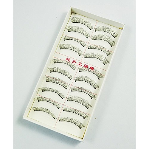 10 Paare Frauen Tägliche Partei Make-up lange lockige Falsche Wimpern Schwarz - 5