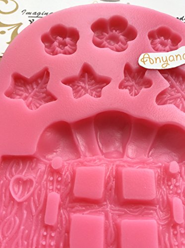 anyana Enchanted Vintage Fairy Garden Fairy Gnome Home Tür Schnecke, Silikon Schokolade Fondant Formen für, Polymer Clay Cake Dekorieren, Set von 3 - 8