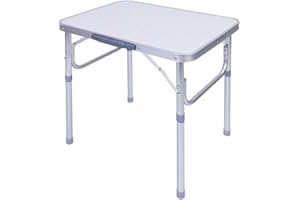 Dioche Składany stół kempingowy i ogrodowy, stolik kawowy PIC-nic z uchwytem do przenoszenia Aluminiowy stół kempingowy Regulowana wysokość 25-56 cm