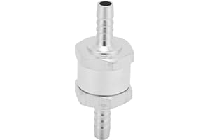 AQXREIGHT Uniwersalny jednokierunkowy zawór zwrotny ze stopu aluminium do paliwa, oleju, benzyny i wody (6 mm)