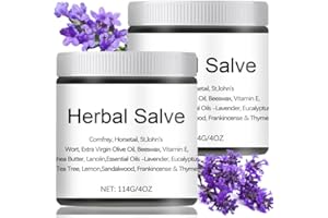 PTOSYAPE 2pcs Organic Herbal Salve 4oz, Organic Comfrey Cream for Muscles and Joints, Joint Cream, Wrist and Knee Massage and Care, Comfrey Herbal Salve Elder Approved