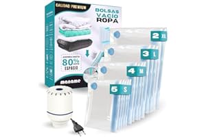 Maname® Bolsas Vacío Ropa con Bomba de Viaje – Pack 14 Bolsas para Guardar Ropa De Casa o Viaje Varios Tamaños – Vacuum Storage Bags Sacos