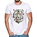Produktbild Shirt Herren Sommer Männer Top Slim Fit Herren Bluse Junge Kurzarm Shirt Übergröße LUCKYCAT (Schwarz, Medium)