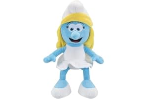 GRUPO MOYA Figura Peluche Los Pitufos 22cm Relleno y Exterior Fabricados con Material 100% Reciclado, Apto para Todas Las Edades (Pitufina)