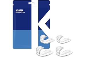 KOHEEL Moulable Gouttière Dentaire protège dents, Stoppe Le Bruxisme, Facile à façonner, empêcher le grincement des dents, bon pour le sommeil (2 petites & 2 grandes)