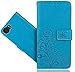 Produktbild BlackBerry Keyone Handy Tasche, FoneExpert® Wallet Case Cover Flower Hüllen Etui Hülle Ledertasche Lederhülle Schutzhülle Für BlackBerry Keyone