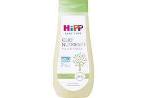 HiPP - Baby Care - Olio Nutriente per Bambini, Nutre e Protegge la Pelle in Profondità, per Pelli Secche e Sensibili, con Oli 100% Naturali, 1 Flacone da 200 ml