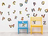 I-love-Wandtattoo WAS-10205 Kinderzimmer Wandtattoo Set "Buntes Alphabet" 26 Buchstaben zum Kleben Wandsticker Wandaufkleber Sticker Wanddeko