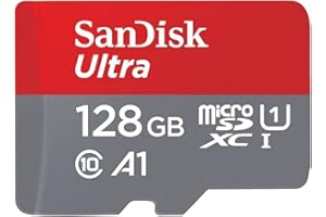 SanDisk Ultra 128 Go microSDXC UHS-I carte pour Chromebook avec adaptateur SD et jusqu'à 140 Mo/s en vitesse de transfert, A1