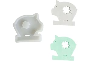 ‎SVOCK SVOCK Silikonform Schwein Kleeblatt, Silikonform Glücksschwein Giessform Schwein, Silikonformen Gießformen Schwein Silikonformen Ostern, Silikonformen Gießformen Ostern Frühling Gießform Schwein