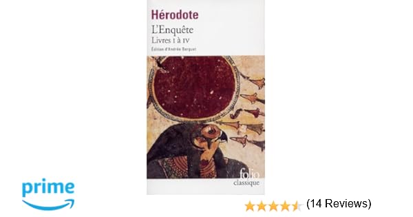 Amazonfr Lenquête Livres I à Iv Hérodote Andrée - 