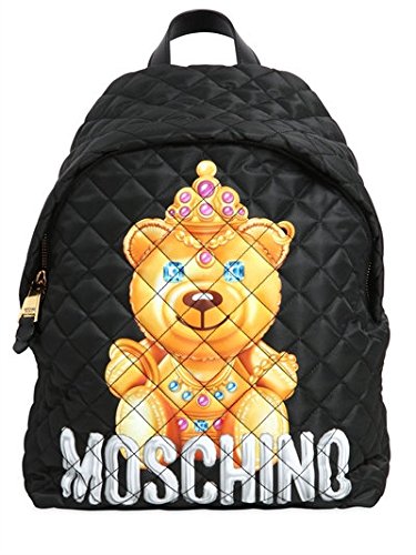 Preisvergleich Produktbild Moschino Rucksack Damen Tasche Schulrucksack Schwarz