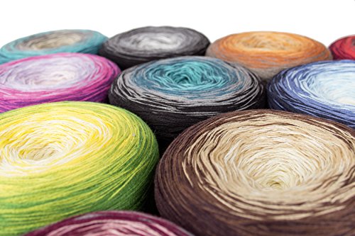 BOBBEL COTTON 01: 1er-Geschenke Set WOOLLY HUG: 1 x 200g Knäuel 50% Baumwolle fein & 50% Polyacryl, Lauflänge 800m/200g, Nadelstärke 2,5-3,5 Maschenprobe 10x10cm = 25M/34R + Button HAPPY BIRTHDAY - 4