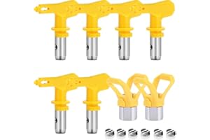 WOOLUCK® 6 sztuk Airless dysza z uszczelką końcówkową, do systemów natryskowych Airless (typ 209, 315, 415, 517, 523, 619)