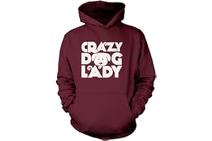 HOTSCAMP Crazy Dog Lady Hoodie - Pet Lover Hoody for Owner, Mum, Walker, Groomer