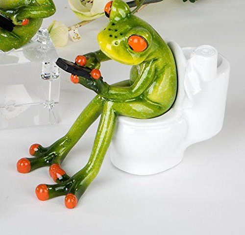 Formano Frosch sitzt auf der Toilette grün 717979 Laptop