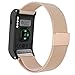 Produktbild MoKo Garmin vívoactive HR Armband - Edelstahl Milanese Magnet Uhr Band Strap Uhrenarmband Erstatzband Replacement für Garmin vívoactive HR Sport GPS-Smartwatch, Rose Gold