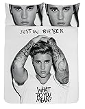 juegos justin bieber cita Tamaño de cama doble: funda de edredón de 200 cm x 200 cm; 2 fundas de almohada de 50 cm x 75 cm. 