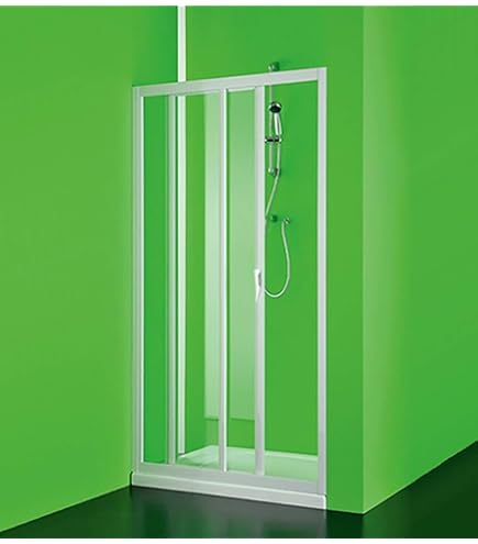Box Doccia Per Nicchia "Flex" Con Fascia Larga Apertura Laterale A Soffietto Riducibile Made In Italy 110 X H 185 Cm 88700050 - 11