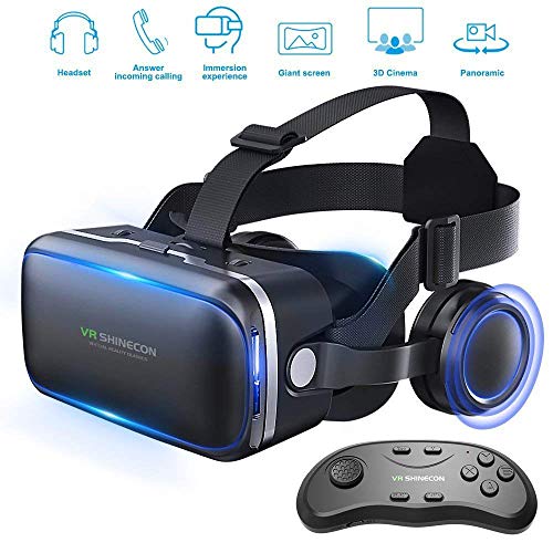 Occhiali Virtuali 3D, 3D Realtà Virtuale (VR) Occhiali,Compatibile con Tutti Gli Smartphone Come Samsung, iPhone, Android, Huawei, da 4,0 A 6,0 Pollici - Regalo Perfetto di Natale E di Compleanno